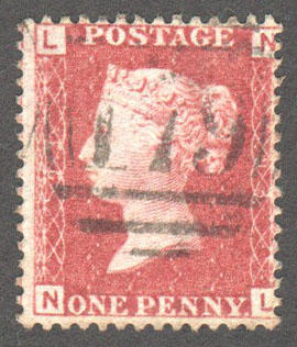 Great Britain Scott 33 Used Plate 93 - NL - Click Image to Close